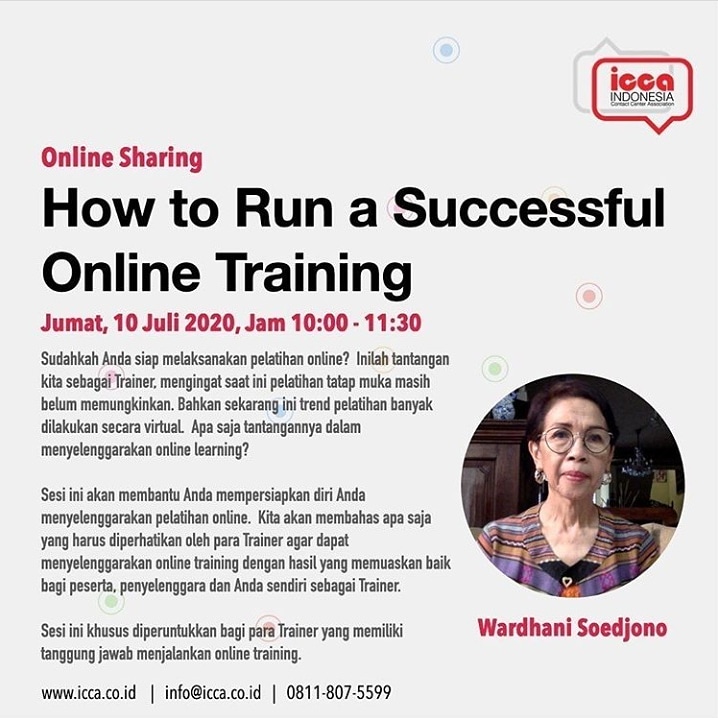 ICCA Online Sharing “How to Run a Successful Online Training”