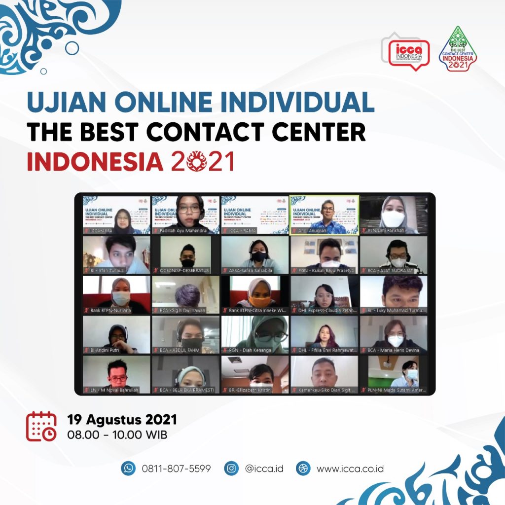 Ujian Online Kategori Individual The Best Contact Center Indonesia 2021